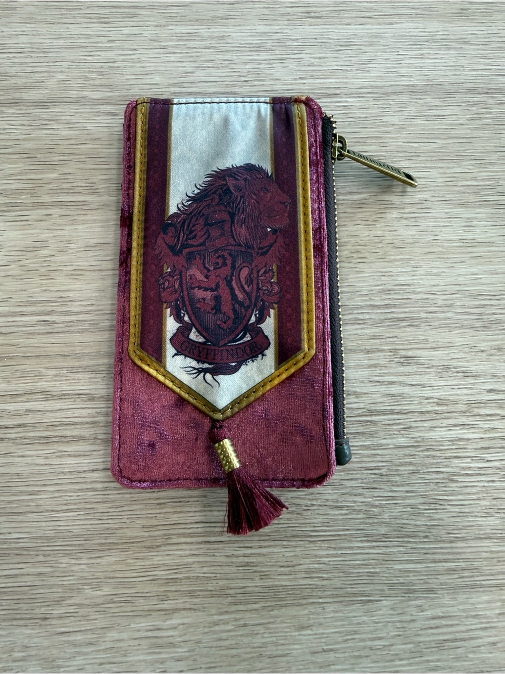 Loungefly Harry PotterVelvet Card Holder with Gold Plaque